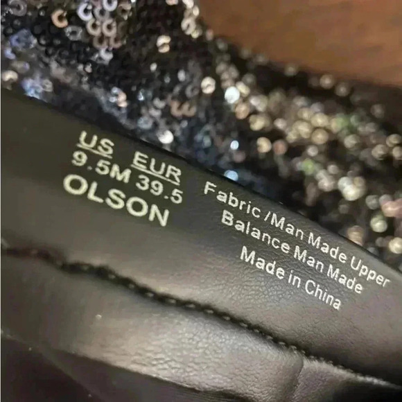 Sam Edelman Black Olson Galaxy Sequin Stiletto Sock Bootie Size 9.5 Sparkle - Picture 3 of 9